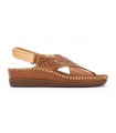 Sandalia con tiras cruzadas de color cuero para mujer CADAQUES PIKOLINOS