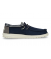 Zapato casual estilo Wallaby de color azul marino para hombre HEYDUDE WALLY LETTERMAN