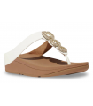 Sandalia de dedo de color blanco para mujer Fino Crystal FLIPFLOP