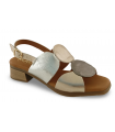 Sandalia plata para señora Kaola Plata Multi 2684