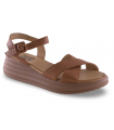 Sandalia cuña cuero para señora Bueno Coconut WA2403