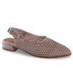 Zapato salón beige troquelado Nature 25253