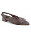 Zapato salón beige con lazo Nature 25261 HORMA 13105