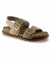 Sandalia beige para señora Yokono Nobuk Sand 251 BOLUS-252