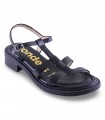 Sandalia negra Wonders B9604