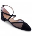 Zapato negro ante rejilla Mirai S4245