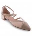 Zapato taupe ante rejilla Mirai S4245