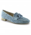 Mocasín de rafia para mujer en azul marino Callaghan 26908