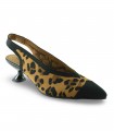 Zapato salón estampado leopardo Miss Elastic 76535