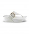 Sandalia de cuña de color beige para mujer Lulu Resin-Buckle FLIPFLOP