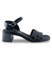 Sandalia vaquetilla negra Oh My Sandals 5611