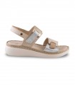 Sandalia beige velcro Riposella 16280