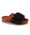 Sandalia negra rafia para señora Shaddy 100251553