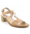 Sandalia color cuero para mujer